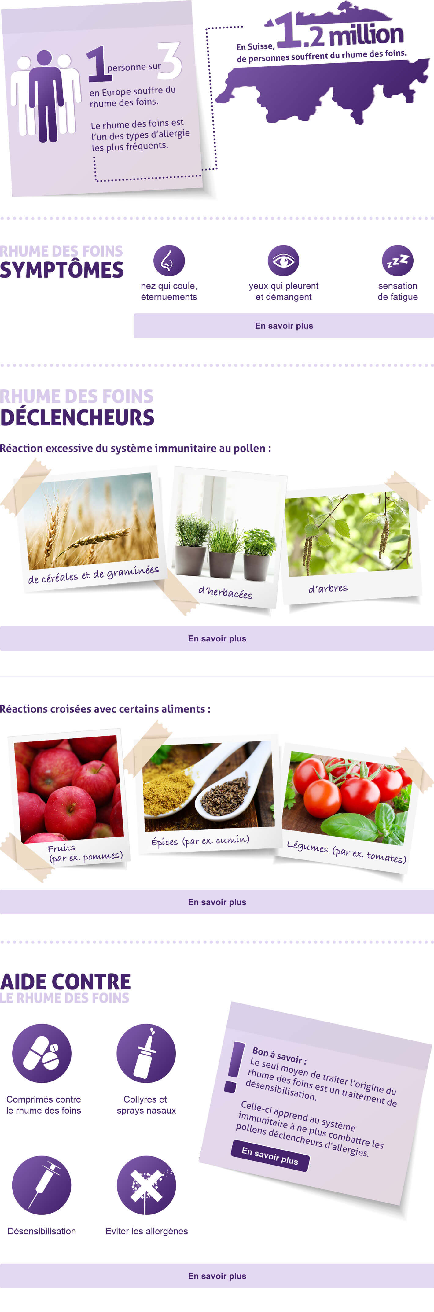 Rhume des foins : fiche d’information